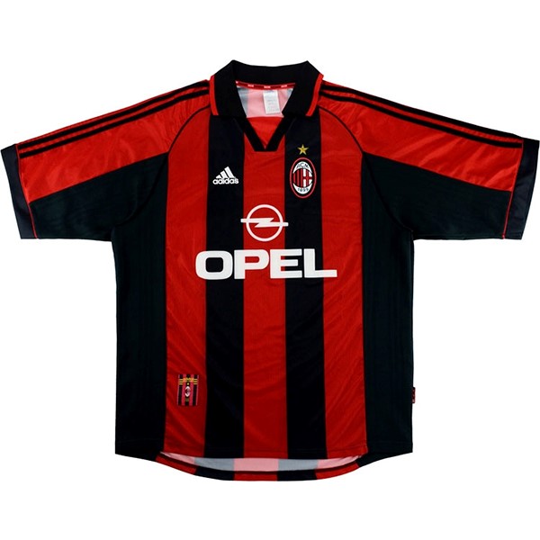 Tailandia Camiseta AC Milan 1ª Kit Retro 1998 2000 Rojo